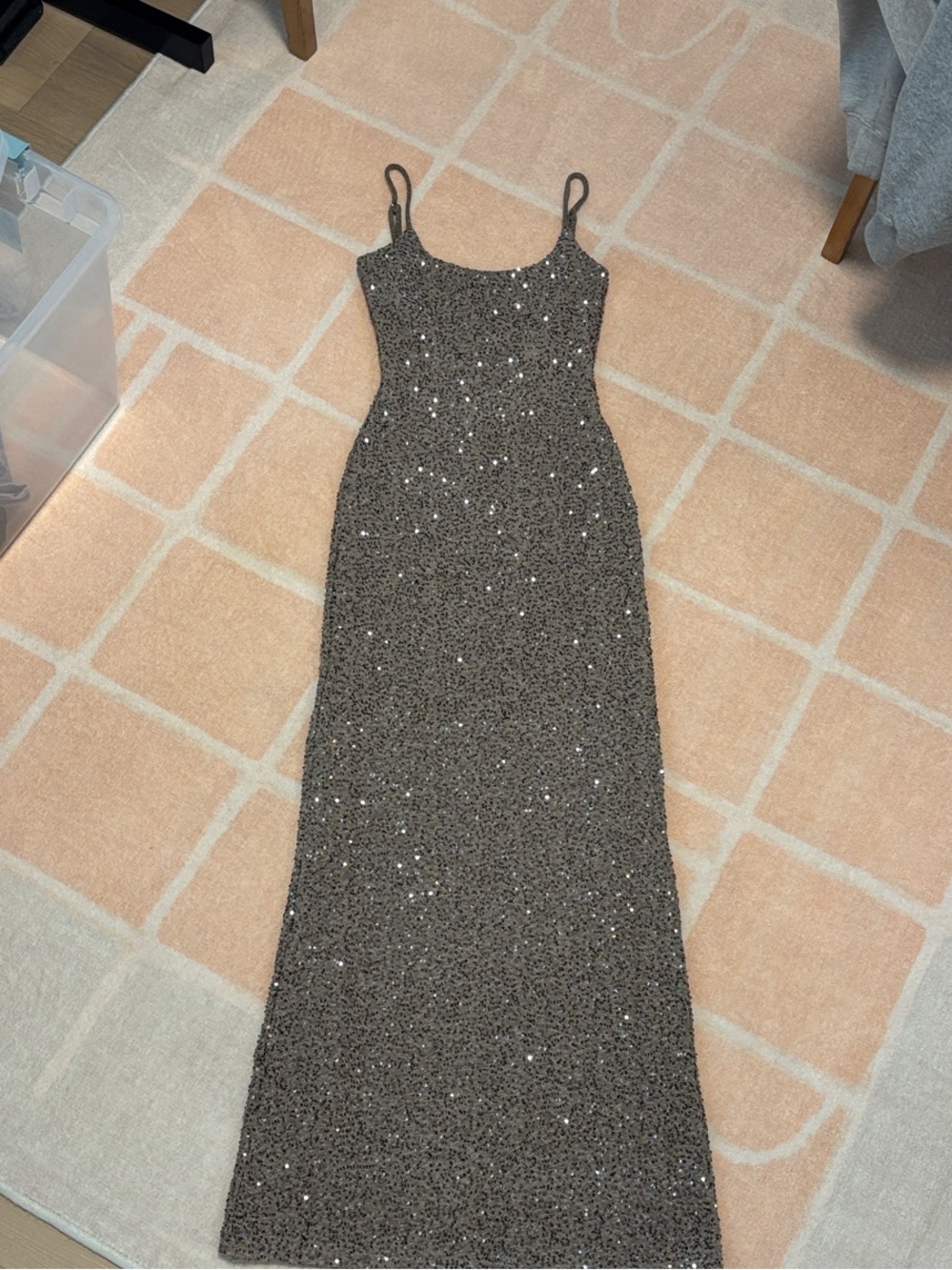 Princess Polly Brown Sequin Maxi Slip Dress